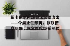 纽卡斯尔内部会议纪要流出——今晨止住颓势，欧联使命明确，阵容厚度经受考验的简单介绍-九游会j9
